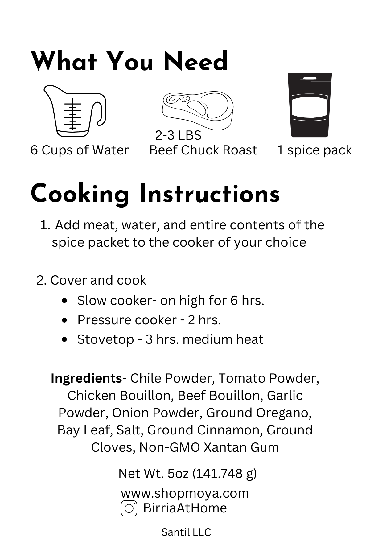 Birria in a Bag - Spice pack